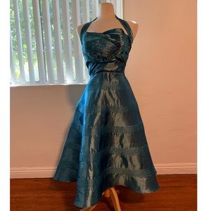 1950s Vintage Style Seafoam Green Haltertop Dress